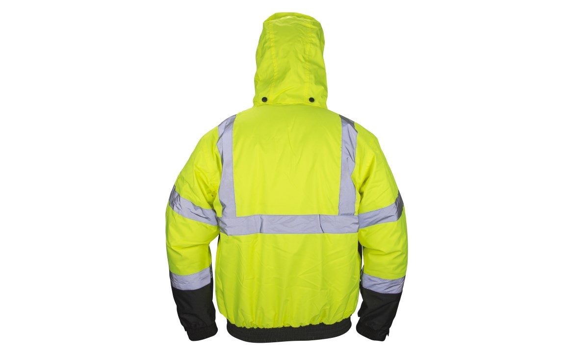 SAS Safety Group | Hi-Viz Invue® Class 3 Hooded Bomber Jacket